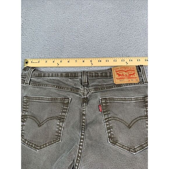 Levis 511 Jeans Mens Size 33x32 Waist Measures 30 Medium Wash Zip Button Pockets - Picture 9 of 10